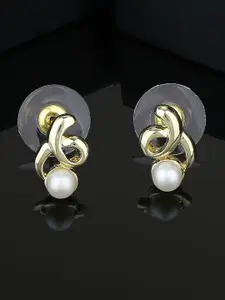 Estele Gold-Plated Geometric Studs Earrings