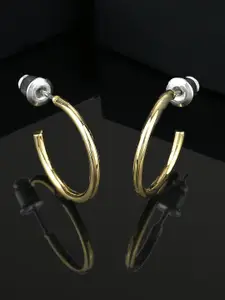 Estele Gold-Plated Crescent Half Hoop Earrings