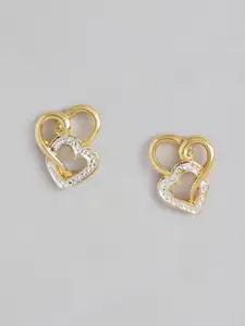 Estele Gold-Plated Shaped Studs Earrings
