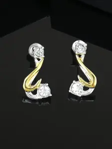 Estele Rhodium-Plated Classic Studs Earrings
