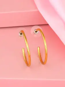 Estele Gold-Plated Crecsent  Half Hoop Earrings