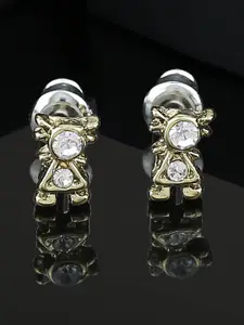 Estele Gold-Plated Contemporary Stud Earrings