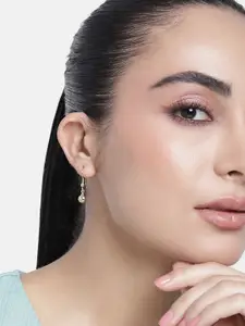 Estele Gold-Plated Contemporary Drop Earrings