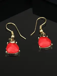 Estele Gold-Plated Teardrop Shaped Drop Earrings