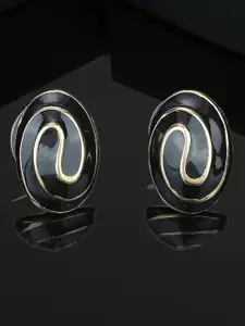 Estele Gold-Plated Oval Hoop Earrings