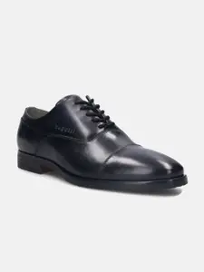 Bugatti Men Lanzo Dark Grey Leather Formal Oxford Shoes