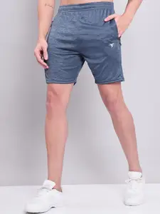 Technosport Men Self Designed Mid Rise Antimicrobial Slim Fit Sports Shorts