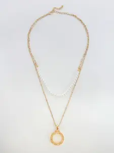 20Dresses Gold-Plated Pearls Layerd Necklace