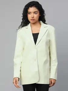 London Rag Faux Leather Oversized Blazer