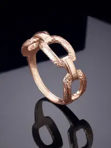 Estele Rose Gold-Plated Finger Ring