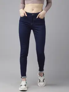Roadster Women Blue Skinny Fit Mid-Rise Clean Look Stretchable Jeans