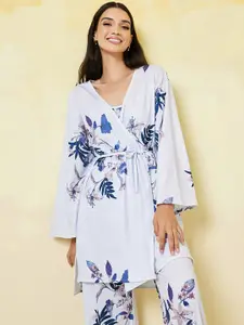 Styli 3 Piece Floral Printed Night Suit