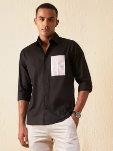 DENNISON Men Smart Opaque Graphic Printed Party Shirt