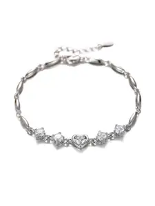 MYKI Silver-Plated Cubic Zirconia Link Bracelet