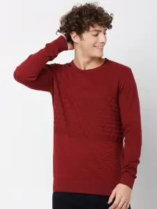 Mufti Self Design Sweatshirt