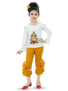 BAESD Girls Graphic Printed T-shirt with Capris