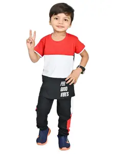 BAESD Boys Colourblocked T-shirt with Trousers
