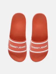 Tommy Hilfiger Men Brand Logo Print Rubber Sliders