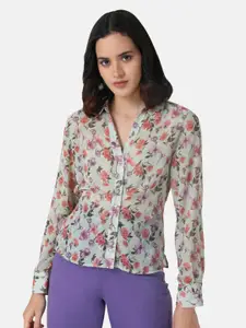 Kazo Floral Printed Classic Opaque Casual Shirt