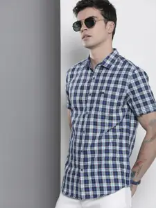 The Indian Garage Co Men Slim Fit Opaque Checked Casual Shirt