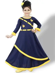 BAESD Blue Satin Maxi Dress