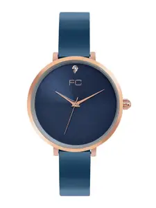 French Connection Women Printed Dial & Blue Stainless Steel Straps Analogue Watch FCN00076B