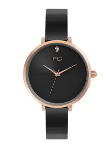 French Connection Women Printed Dial & Black Stainless Steel Straps Analogue Watch FCN00076C