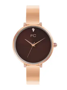 French Connection Women Dial & Rose Gold Toned Stainless Steel Straps Analogue Watch FCN00076A