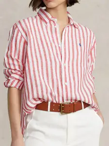 Polo Ralph Lauren Striped Oversized-Fit Linen Casual Shirt