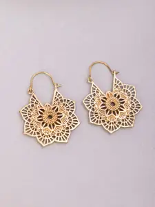 Studio One Love Brass-Plated Contemporary Drop Earrings