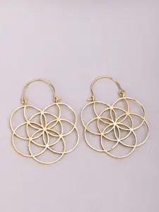 Studio One Love Gold-Plated Contemporary Hoop Earrings