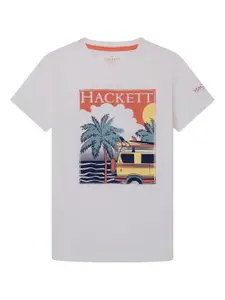 HACKETT LONDON Boys Graphic Printed Slim Fit T-shirt