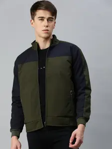 VOXATI Colourblocked Crop Bomber Jacket