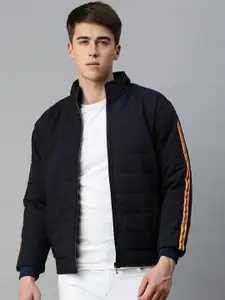 VOXATI Stand Collar Bomber Jacket With Detachable Hood