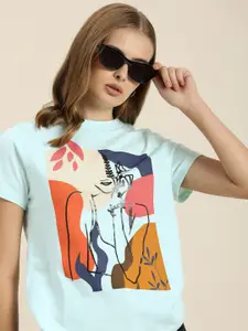 Moda Rapido Graphic Printed Pure Cotton T-shirt