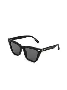 Accessorize London Women's Black Angled Cateye Sunglasses- MA-59320903001
