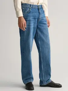 GANT Men Relaxed Fit Light Fade Clean Look Cotton Jeans