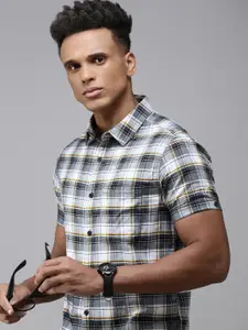 SPYKAR Pure Cotton Slim Fit Checked Casual Shirt