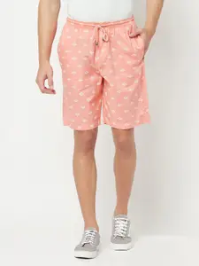 Crimsoune Club Men Geometric Printed Pure Cotton Shorts