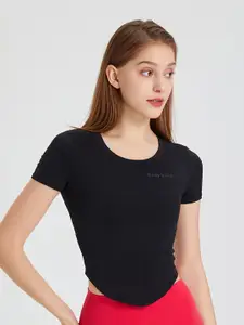 JC Collection Round Neck Fitted Top