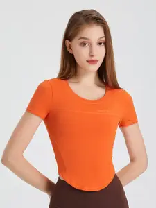 JC Collection Round Neck Fitted Casual Cotton Top