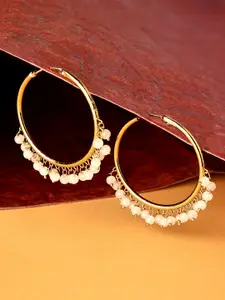 Fida Gold-Plated Circular Hoop Earrings