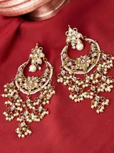 Fida Gold-Plated Crescent Shaped Chandbalis Earrings