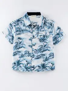 CrayonFlakes Boys Floral Printed Opaque Casual Shirt
