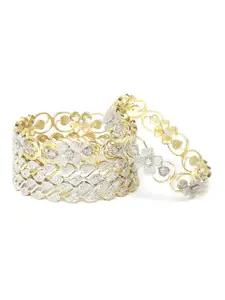 Anouk Set Of 4 Gold-Plated Stone Studded Bangles