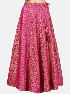 Studio Shringaar Woven Design Flared Maxi Skirts