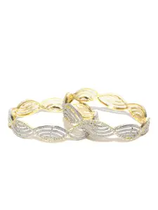 Anouk Set Of 2 Gold-Plated AD Studded Bangles