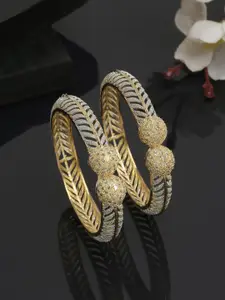 Anouk Set Of 2 Gold-Plated Stone-Studded Bangles