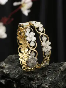 Anouk Set Of 2 Gold-Plated Stone-Studded Bangles