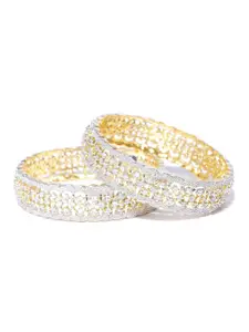 Anouk Set Of 2 Gold-Plated Stone-Studded Bangles